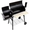 Outdoor Party Backyard Dinner Mobile Oil Drum Charcoal Smoker