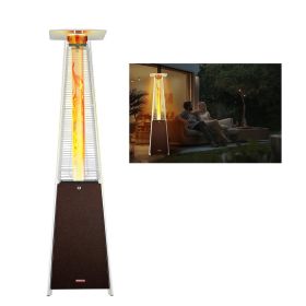 VEVOR Propane Patio Heater 48000BTU Pyramid w/Wheels for Outdoor Patio Bronze