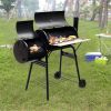 Outdoor Party Backyard Dinner Mobile Oil Drum Charcoal Smoker