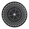 39.37-inch Cast Aluminum Patio Dining Table With Black Frame and Umbrella Hole