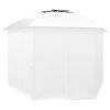 Garden Marquee with Curtains 141.7"x122.8"x104.3" White 0.6 oz/ft¬≤