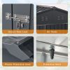 Outdoor Sheds 6FT x 8FT & Outdoor Storage Clearance, Metal Anti-Corrosion Utility Tool House with Lockable Door & Shutter Vents
