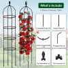 2 Packs Garden Obelisk Trellis 5.9FT Plants Tower for Climbing Plants Flower Vegetable Vine Support Rustproof Garden Plant Trellis Black(No shipments