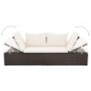 Patio Bed Brown 76.8"x23.6" Poly Rattan