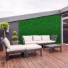 12Pcs 23.6x15.75in Artificial Boxwood Topiary Hedge Plant Grass Backdrop Fence Privacy Screen Grass Wall Decoration For Balcony Garden Fence--(No ship