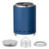 7.1*7.1*9.7in smokeless fire pit blue