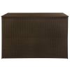 Patio Storage Box Brown 59"x39.4"x39.4" Poly Rattan