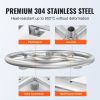 VEVOR 12 inch Round Drop-in Fire Pit Pan, Stainless Steel Fire Pit Burner Kit, Natural & Propane Gas Fire Pan with 92