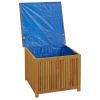 Patio Storage Box 29.5"x29.5"x22.8" Solid Wood Acacia