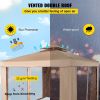 VEVOR Outdoor Canopy Gazebo Tent, Portable Canopy Shelter with 10'x10' Large Shade Space for Party, Backyard, Patio Lawn and Garden, 4 Sandbags