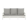 HIPS 3 Seater Sofa with Cushion, Wood Grain Outdoor Garden Sofa,White/Grey