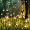 8 Pack Solar Swaying Garden Lawn Floor Lights with Snowflake Design, Outdoor Christmas Pathway