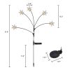 8 Pack Solar Swaying Garden Lawn Floor Lights with Snowflake Design, Outdoor Christmas Pathway
