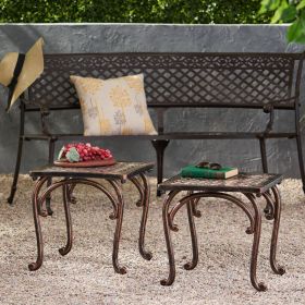 LAUGHLIN KD CAST END TABLE [SET OF 2 PCS]