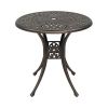 78*78*75cm Circular Diamond Top Courtyard Cast Aluminum Table Bronze