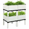 4PCS Elevated Planting Box White