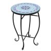 Artisasset Inlaid With Diamond-Colored Sea Mosaics With Round Terrace Bistro Tables