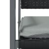 Patio Chairs with Cushions 2 pcs Black 21.3"x24.6"x35" Poly Rattan