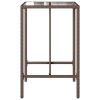 Outdoor Bar Table Brown 27.6"x27.6"x43.3" Poly Rattan