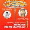 VEVOR 18 inch Round Drop-in Fire Pit Pan, Stainless Steel Fire Pit Burner Kit, Natural & Propane Gas Fire Pan with 150