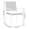 Patio Chairs with Cushions 2 pcs Black 21.3"x24.6"x35" Poly Rattan
