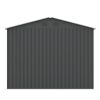 8' x 12' Hinge Outdoor Storage Room, Storage Shed with 2 Doors, Sloping Roof and 6 Pegs, Outside Garden Shed for Tools, Bike, Lawnmower and Garbage