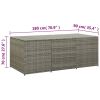 Patio Storage Box Poly Rattan 70.9"x35.4"x27.6" Gray