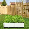 4PCS Elevated Planting Box White