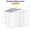 Outdoor Sheds 8FT x 12FT & Outdoor Storage Clearance, Metal Anti-Corrosion Utility Tool House with Lockable Door & Shutter Vents