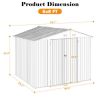 Outdoor Sheds 6FT x 8FT & Outdoor Storage Clearance, Metal Anti-Corrosion Utility Tool House with Lockable Door & Shutter Vents