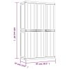 Outdoor Storage Cabinet Gray and Black 38.2"x14.6"x65" PP