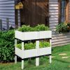 4PCS Elevated Planting Box White