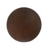 16" Ribbed Brown Concrete Outdoor Side Table with Hourglass Design ‚Äì Weather-Resistant Accent for Patio, Garden, or Balcony
