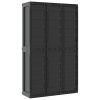Outdoor Storage Cabinet Gray and Black 38.2"x14.6"x65" PP