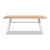 Maiden 71" 6-Seater Teak & Aluminum Patio Dining Table, Natural Teak