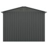 8' x 8' Outdoor Storage Shed, Metal Garden Shed with Double Sliding Doors, 4 Air Vents, Tool Storage House Shed for Yard, Patio, Lawn, Grey