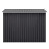 8' x 8' Outdoor Storage Shed, Metal Garden Shed with Double Sliding Doors, 4 Air Vents, Tool Storage House Shed for Yard, Patio, Lawn, Dark Grey