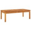 4 Piece Patio Lounge Set with Cushion Cream Solid Acacia Wood