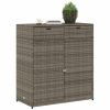Patio Storage Cabinet Gray 41.3"x21.7"x44.5" Poly Rattan