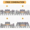 4 Piece Outdoor Patio Lounge Conversation Set
