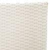 Patio Chairs with Cushions 4 pcs Poly Rattan White