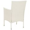 Patio Chairs with Cushions 4 pcs Poly Rattan White