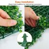 12Pcs 23.6x15.75in Artificial Boxwood Topiary Hedge Plant Grass Backdrop Fence Privacy Screen Grass Wall Decoration For Balcony Garden Fence--(No ship