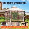 VEVOR Patio Gazebo for 6-8 Person, 10 x 10 FT Backyard Gazebo, with Mosquito Netting, Metal Frame, and PU Coated 180G Polyester