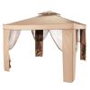 VEVOR Outdoor Canopy Gazebo Tent, Portable Canopy Shelter with 10'x10' Large Shade Space for Party, Backyard, Patio Lawn and Garden, 4 Sandbags