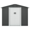 8' x 8' Outdoor Storage Shed, Metal Garden Shed with Double Sliding Doors, 4 Air Vents, Tool Storage House Shed for Yard, Patio, Lawn, Grey