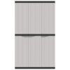 Outdoor Storage Cabinet Gray and Black 38.2"x14.6"x65" PP