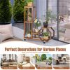 Wooden Plant Stand with Wheels