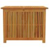 Patio Storage Box 29.5"x29.5"x22.8" Solid Wood Acacia