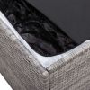 Patio Storage Box Poly Rattan 39.4"x19.7"x19.7" Gray